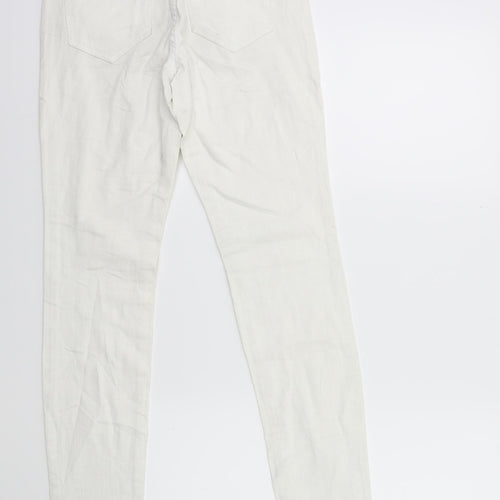 Noisy may Womens White  Denim Skinny Jeans Size 26 in L30 in