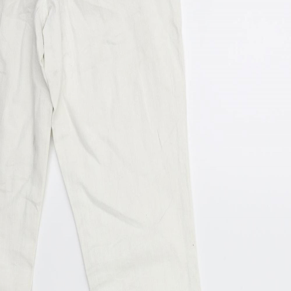 Noisy may Womens White  Denim Skinny Jeans Size 26 in L30 in