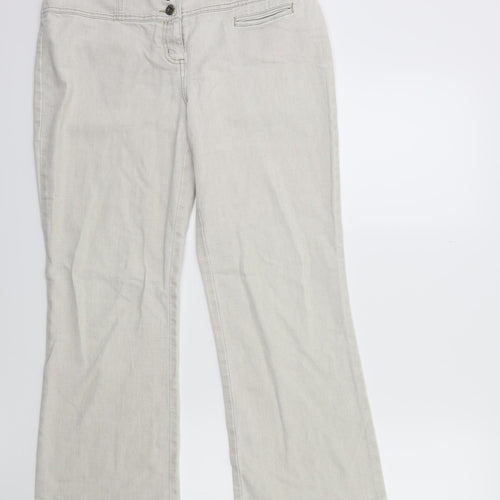 Per Una Womens Beige   Trousers  Size 14 L30 in