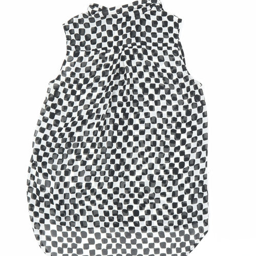 H&M Womens Black Check  Basic Button-Up Size 6
