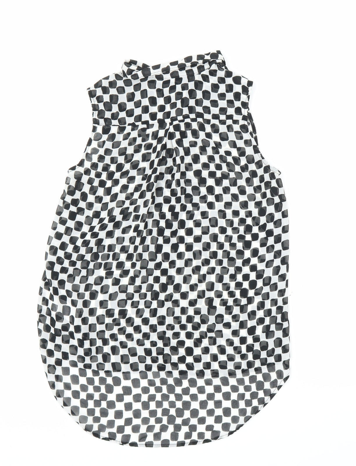 H&M Womens Black Check  Basic Button-Up Size 6