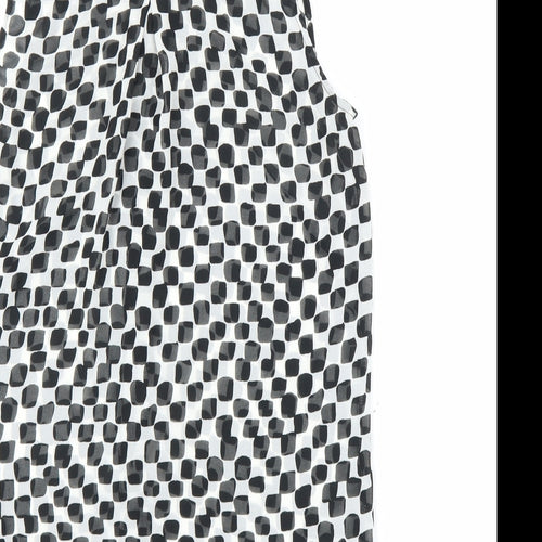 H&M Womens Black Check  Basic Button-Up Size 6