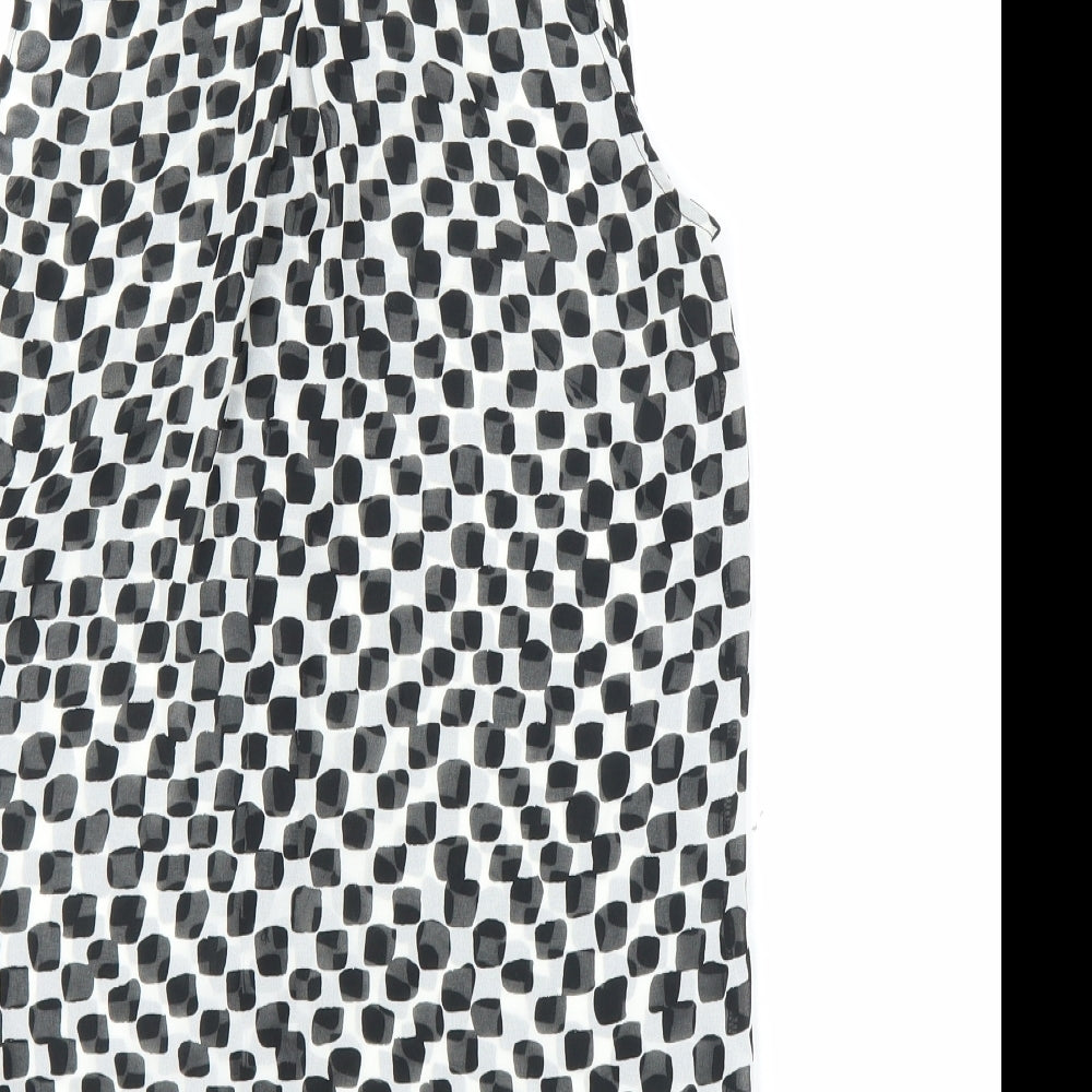 H&M Womens Black Check  Basic Button-Up Size 6