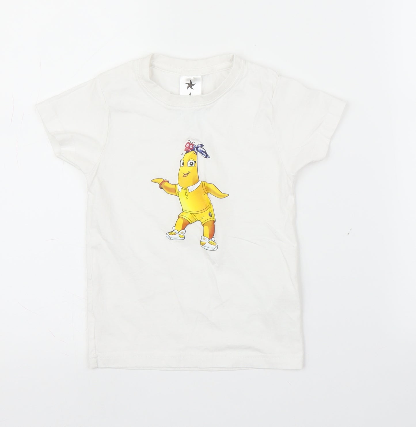 Monroy Sports Girls White   Basic T-Shirt Size 4 Years