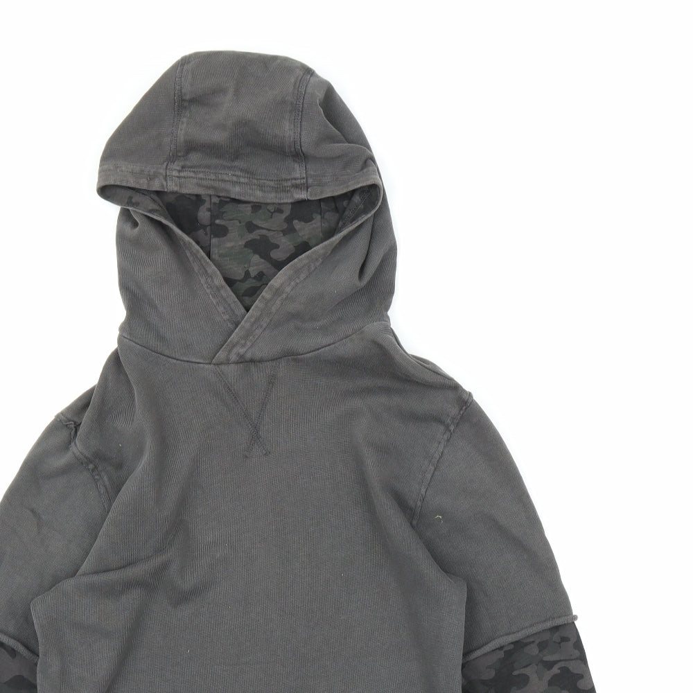 George Boys Green Camouflage  Pullover Hoodie Size 11-12 Years