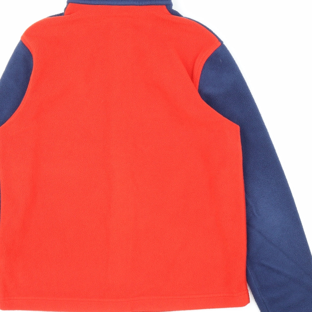 M&S Boys Red  Fleece Full Zip Jumper Size 11 Years