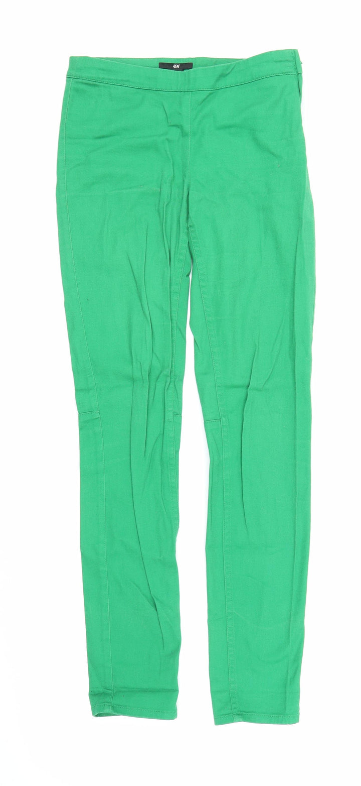 H&M Womens Green   Jegging Jeans Size 6 L26 in