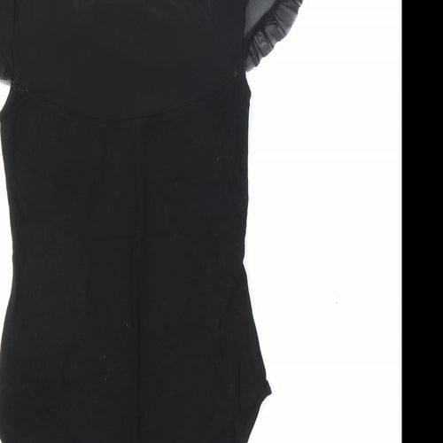 Miss Selfridge Womens Black   Leotard One-Piece Size 8