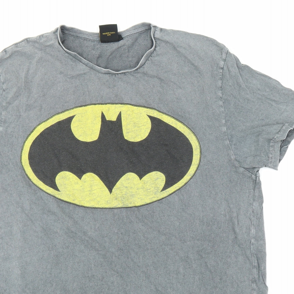 Primark Mens Grey    T-Shirt Size XL  - Batman