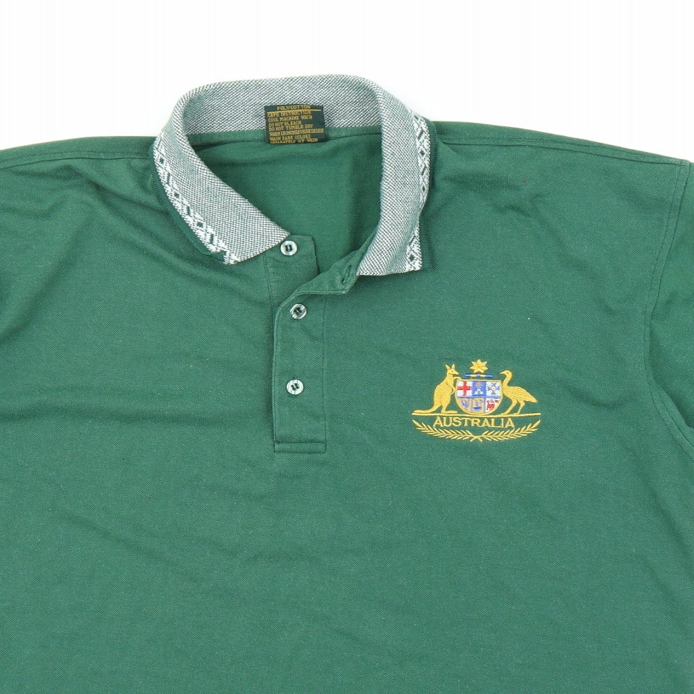 Australia Mens Green    Polo Size M