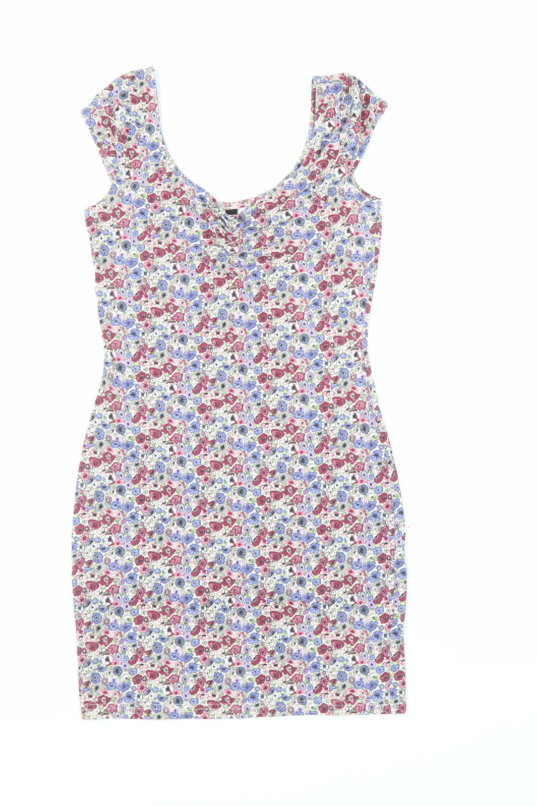 H&M Womens Purple Floral  Bodycon  Size 8