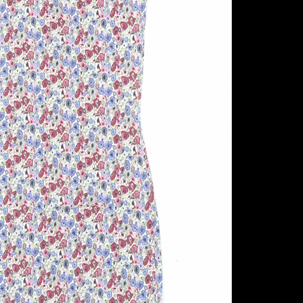 H&M Womens Purple Floral  Bodycon  Size 8