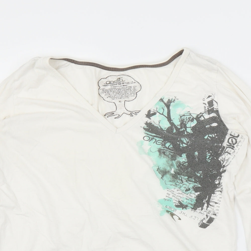O'Neill Womens White   Basic T-Shirt Size XL