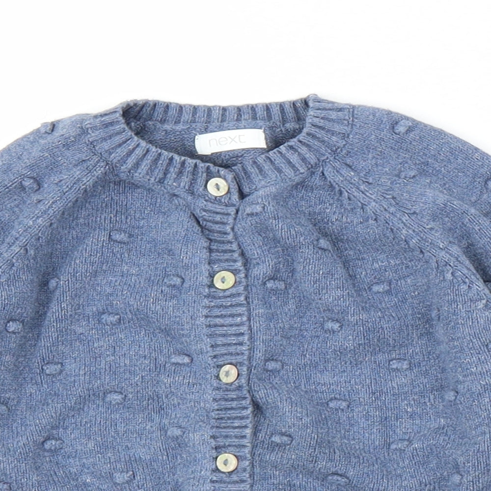NEXT Girls Blue   Cardigan Jumper Size 2-3 Years