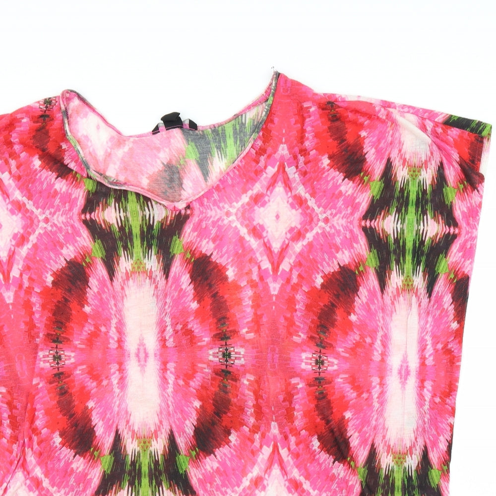 H&M Womens Pink   Basic Blouse Size M  - Tie dye