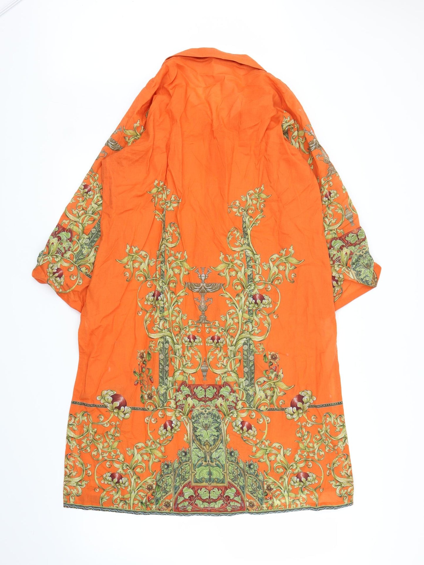 Preworn Womens Orange Paisley  Kaftan  Size L