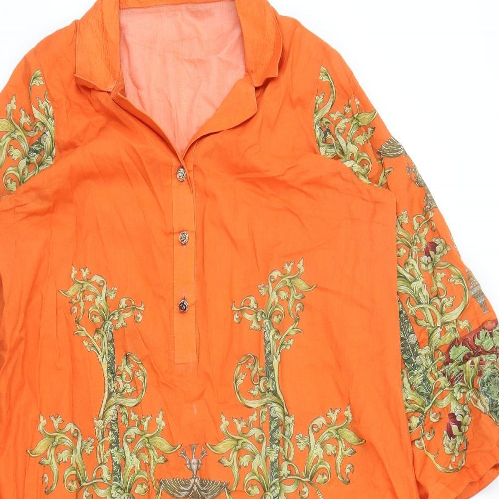 Preworn Womens Orange Paisley  Kaftan  Size L