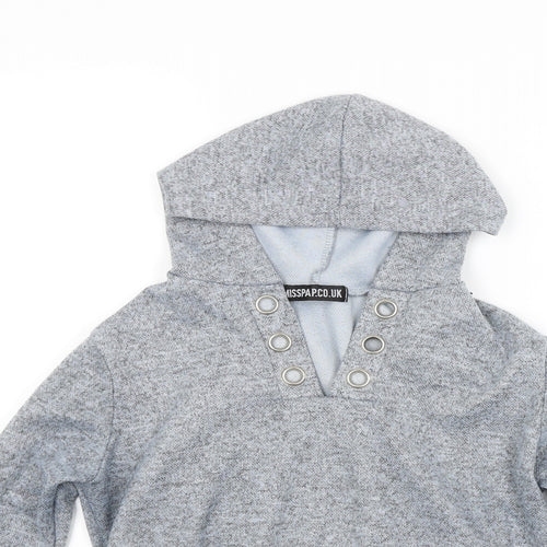 Misspap Womens Grey   Pullover Hoodie Size M  - Croped