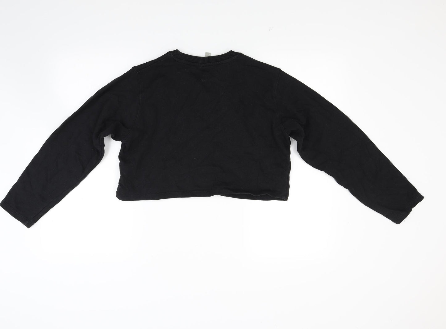 ASOS Womens Black  Jersey Pullover Sweatshirt Size 12  - Croped