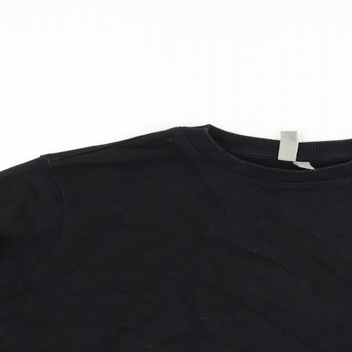 ASOS Womens Black  Jersey Pullover Sweatshirt Size 12  - Croped