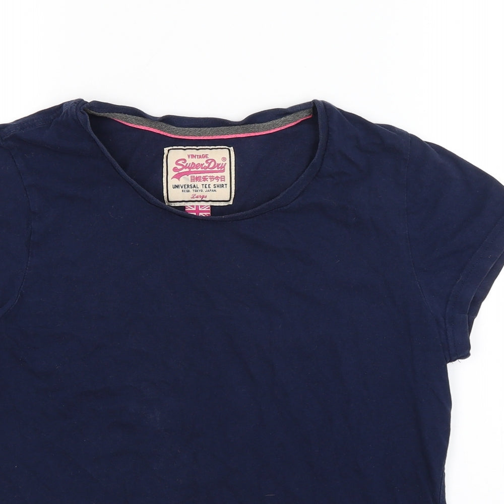 Superdry Womens Blue   Basic T-Shirt Size L