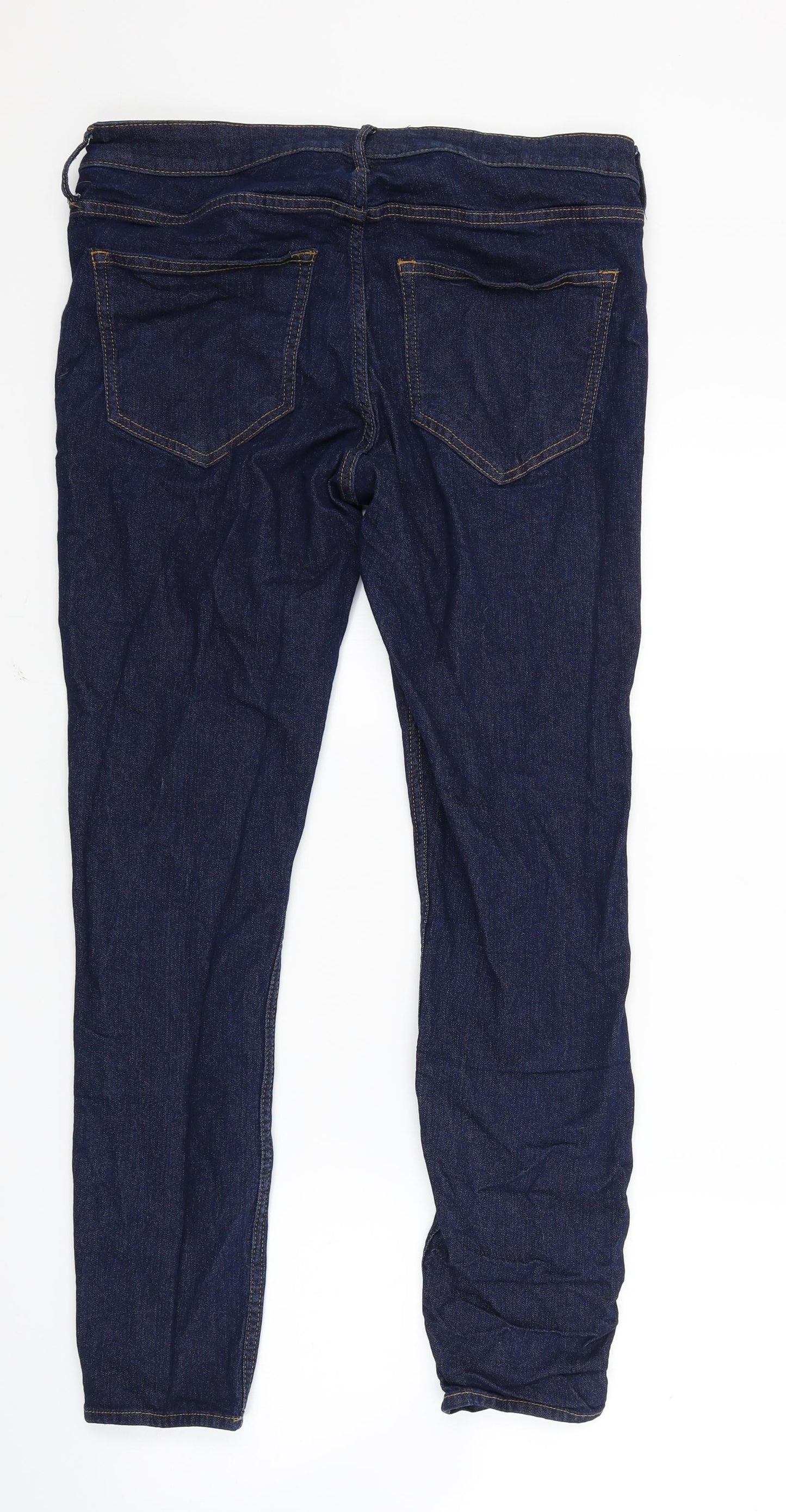 H&M Womens Blue  Denim Skinny Jeans Size 16 L26 in