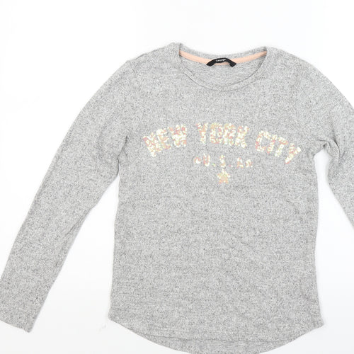 George Girls Grey   Pullover Sweatshirt Size 10 Years  - New york