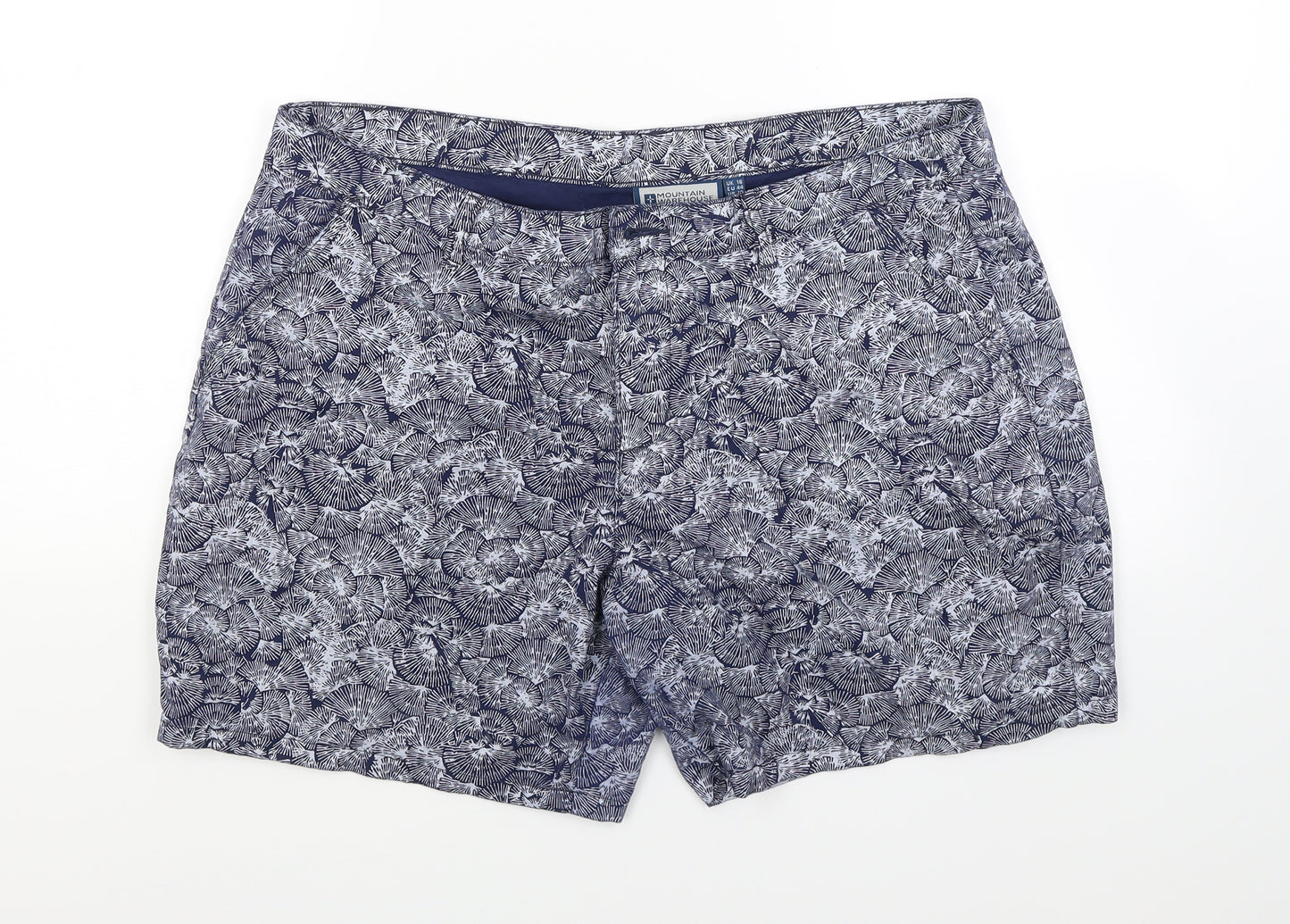 Mountain Warehouse Womens Blue Floral  Chino Shorts Size 16