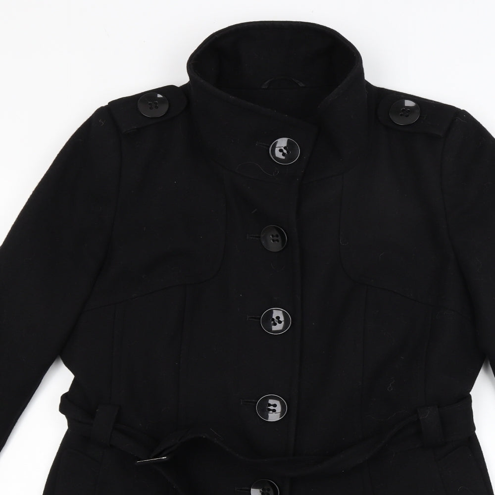 Dorothy Perkins Womens Black   Overcoat Coat Size 16