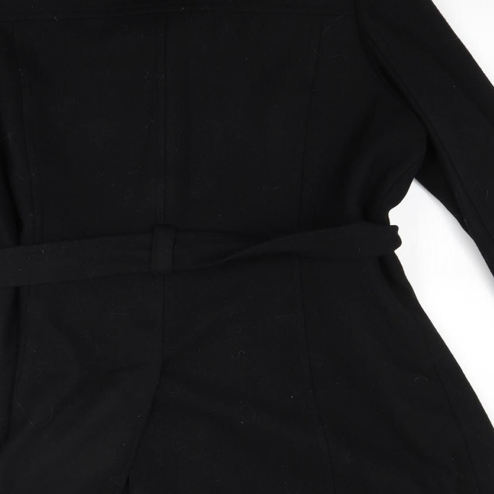 Dorothy Perkins Womens Black   Overcoat Coat Size 16