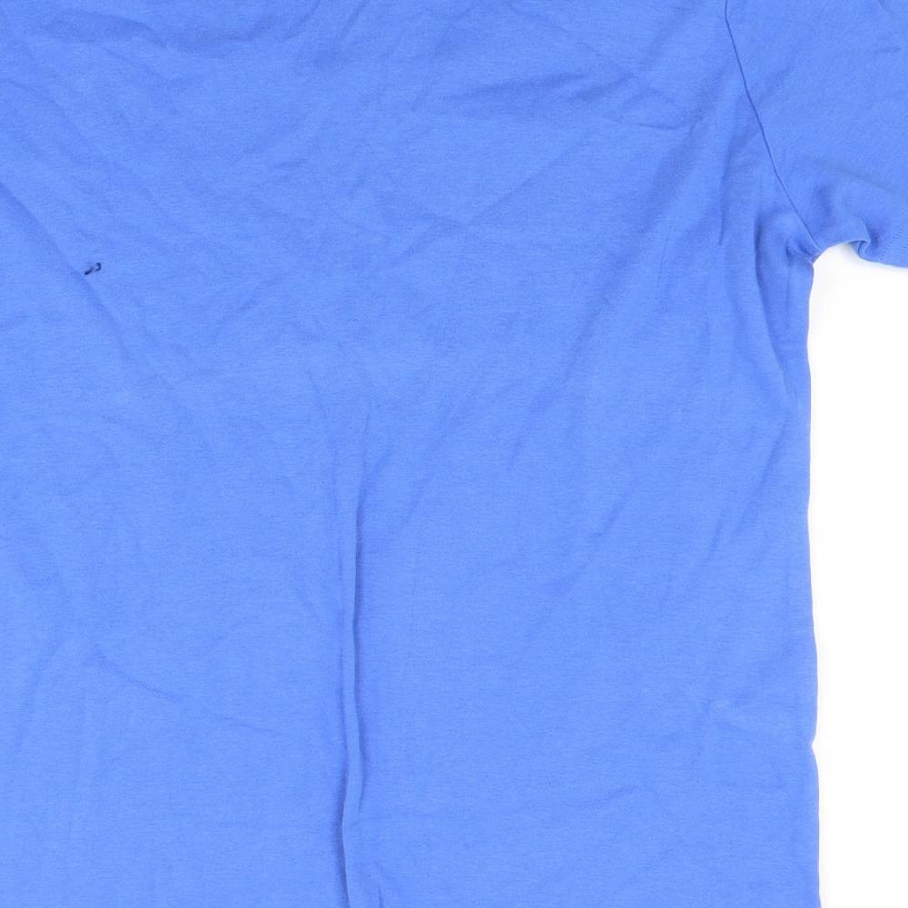 Isle Womens Blue  Jersey Basic T-Shirt Size 16