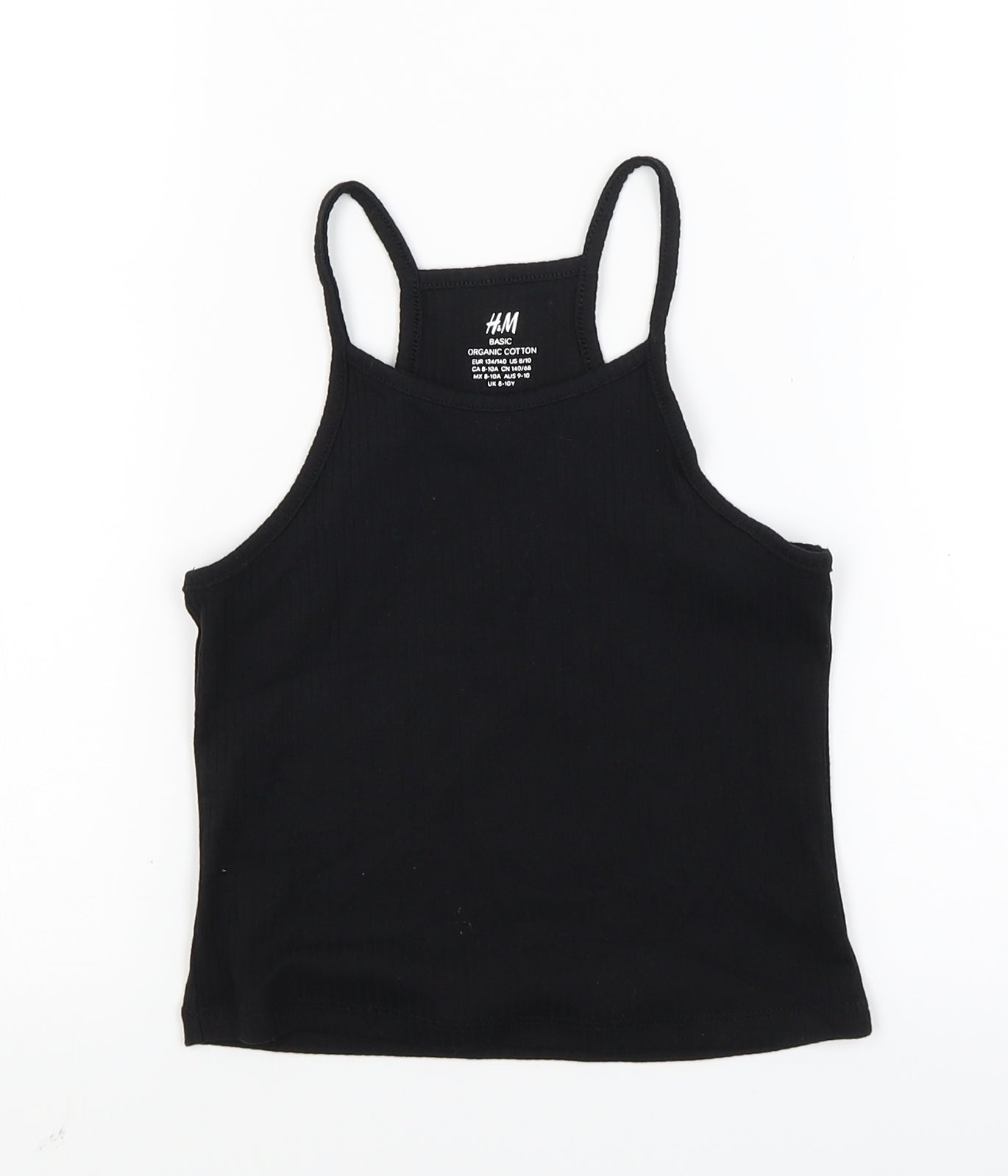H&M Girls Black   Cropped Tank Size 8-9 Years  - Cropped
