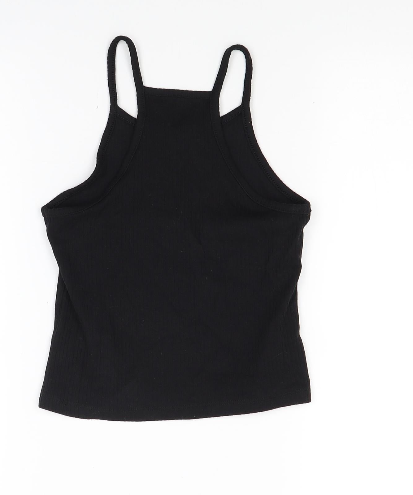 H&M Girls Black   Cropped Tank Size 8-9 Years  - Cropped