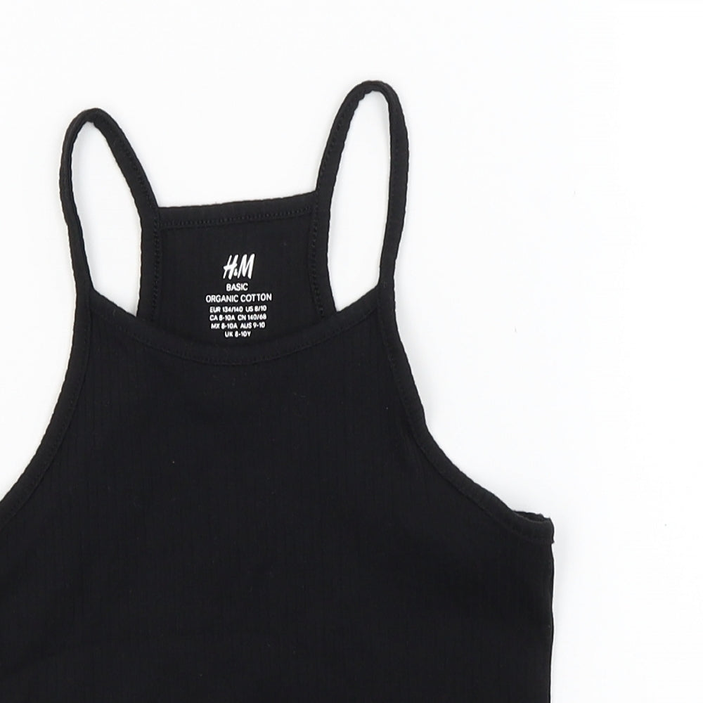 H&M Girls Black   Cropped Tank Size 8-9 Years  - Cropped