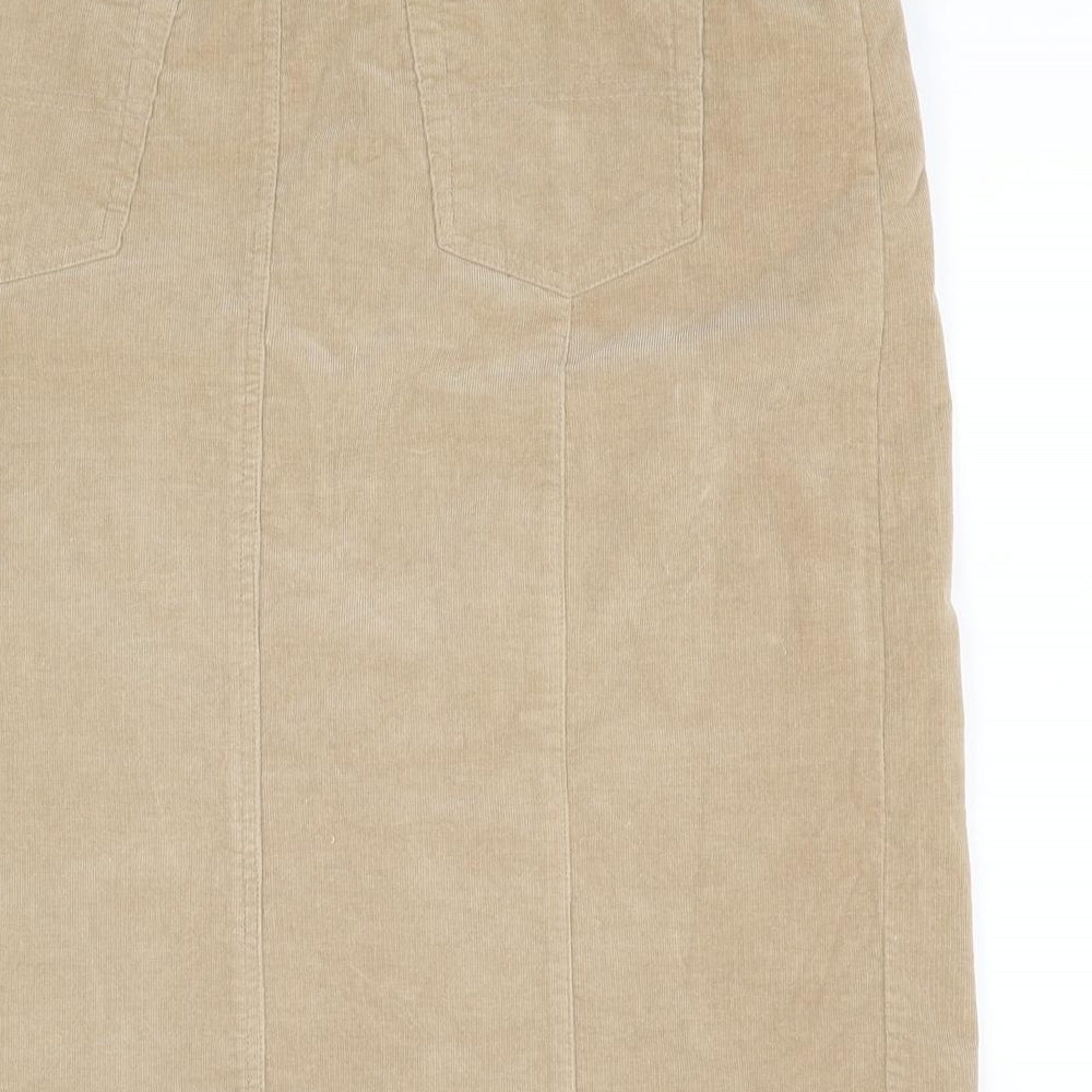 Dunes Womens Beige  Corduroy Bandage Skirt Size 14  - Belted