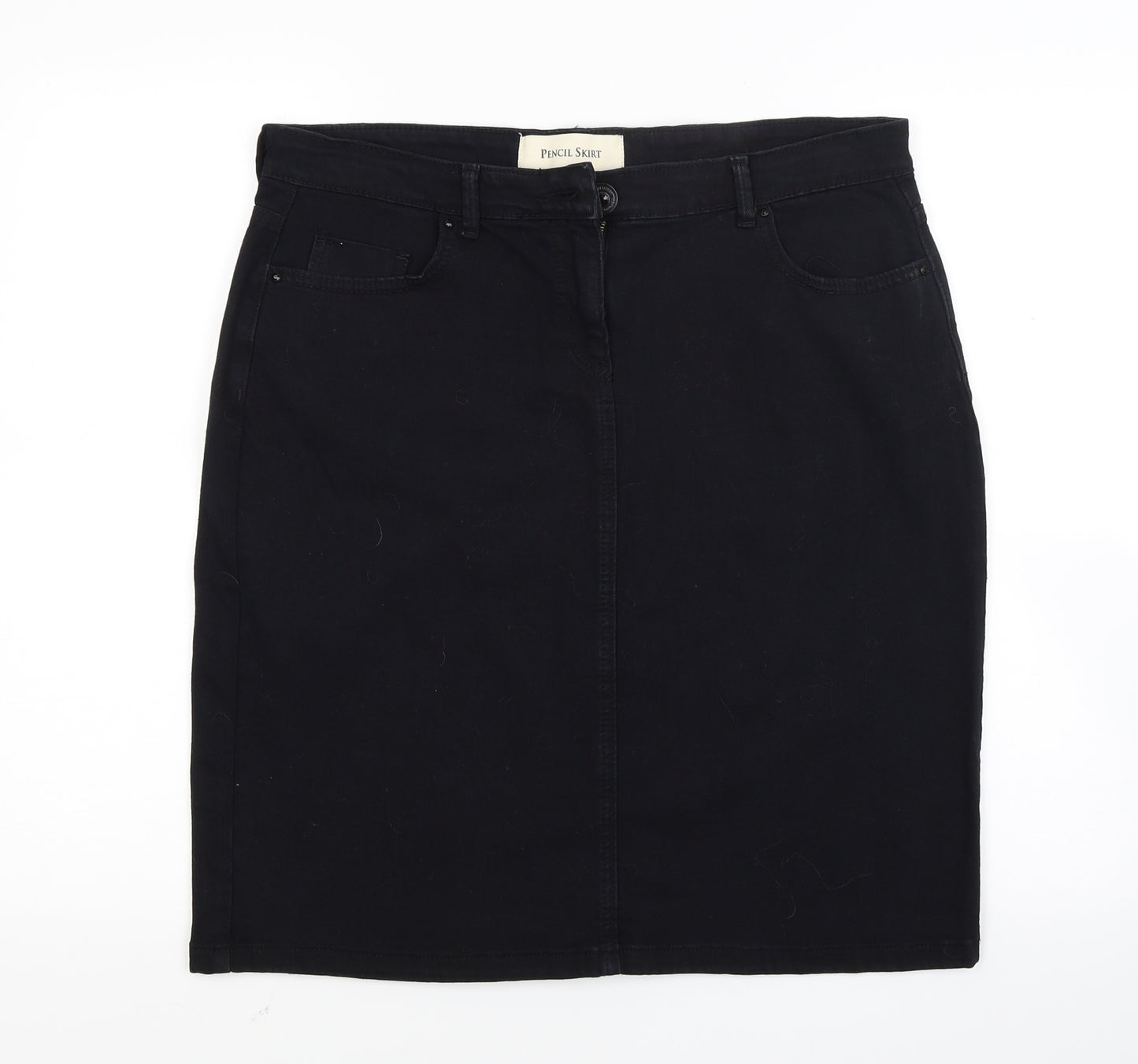 Marks and Spencer Womens Black  Denim A-Line Skirt Size 14