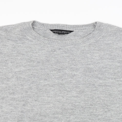 Dorothy Perkins Womens Grey  Knit Pullover Jumper Size 14