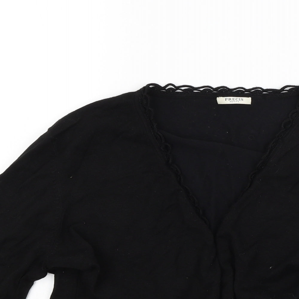 Precis Womens Black  Knit Cardigan Jumper Size L