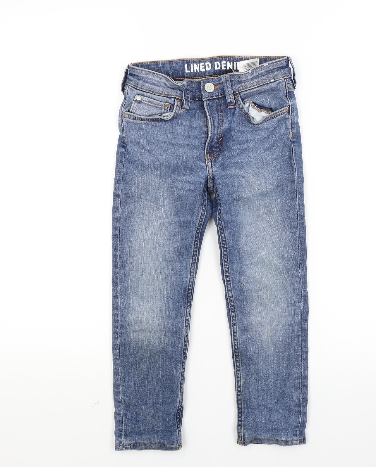 H&M Boys Blue  Denim Skinny Jeans Size 5-6 Years