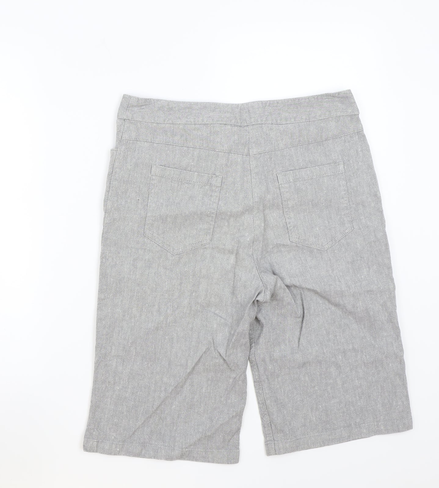 Per Una Womens Grey   Cropped Trousers Size 12