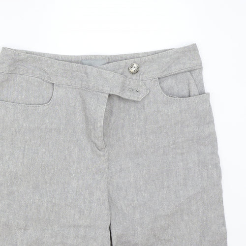 Per Una Womens Grey   Cropped Trousers Size 12