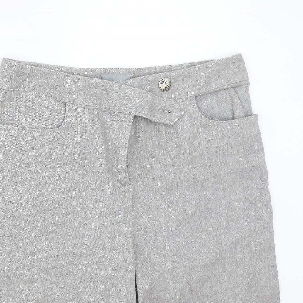 Per Una Womens Grey   Cropped Trousers Size 12