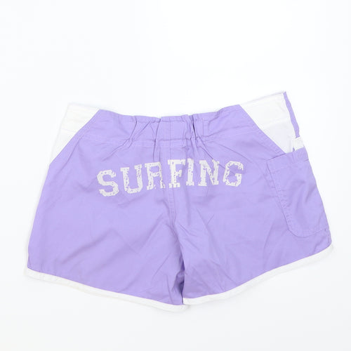 Nicole Womens Purple   Bermuda Shorts Size S