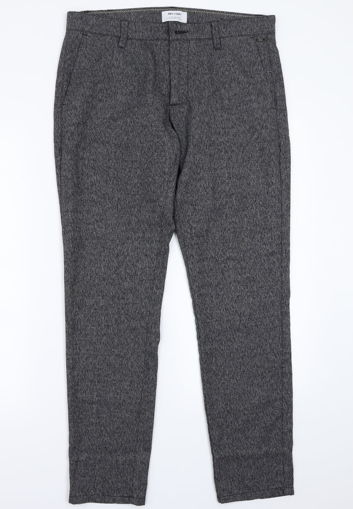 ONLY & SONS Womens Grey   Capri Trousers Size 32 L32 in