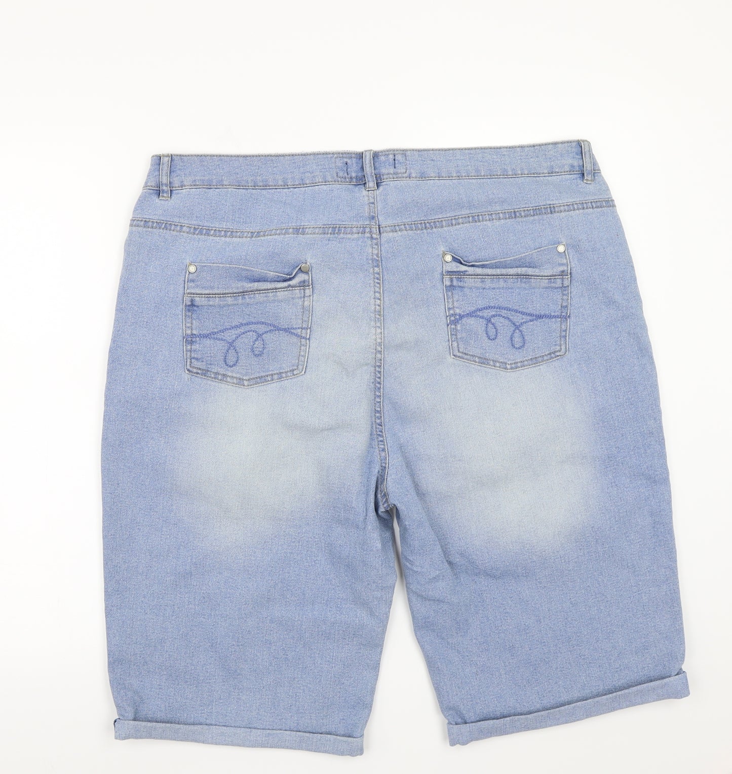 Peacocks Womens Blue   Cropped Jeans Size 20