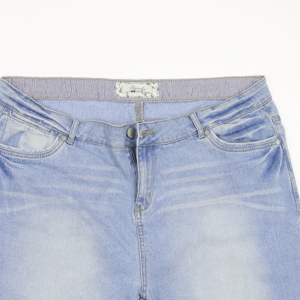 Peacocks Womens Blue   Cropped Jeans Size 20
