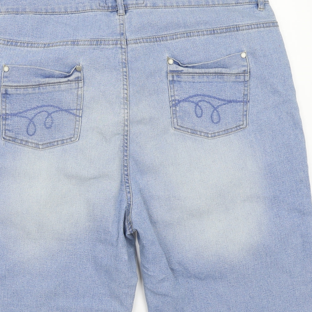 Peacocks Womens Blue   Cropped Jeans Size 20
