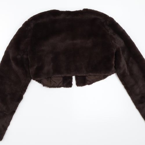 Boohoo Womens Brown   Jacket Coat Size 10