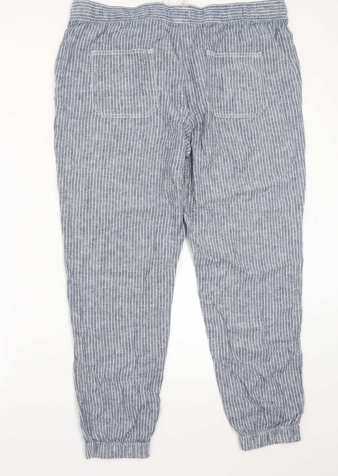 TU Womens Blue Striped  Sweatpants Trousers Size 18 L27 in