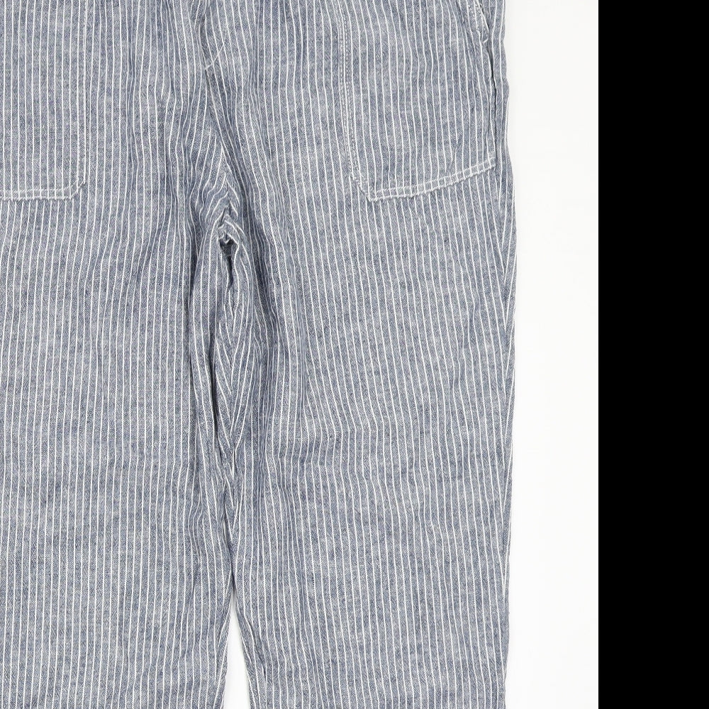 TU Womens Blue Striped  Sweatpants Trousers Size 18 L27 in